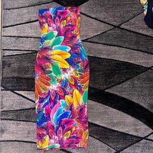 Colorful Tube-Top Dress.